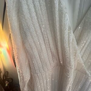 Sequin wedding/reception dress. Worn once. 2x. Excellent condition!